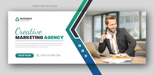 Digital marketing facebook cover web banner template