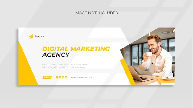 Digital marketing facebook cover and web banner template