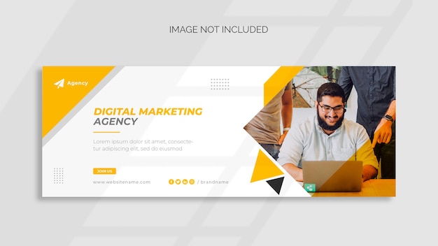 Digital marketing facebook cover and web banner template