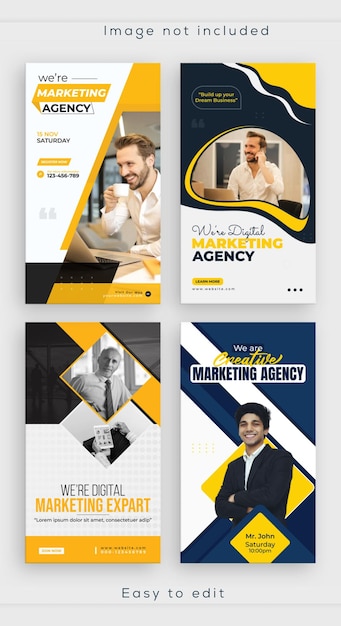 digital marketing instagram story clean modern layout social media promotion marketing strategy