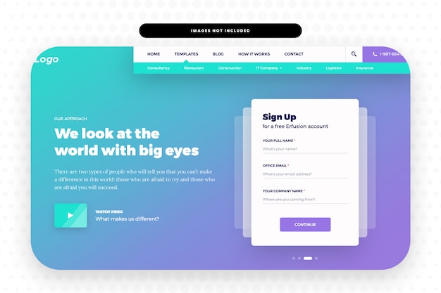 Digital marketing landing page