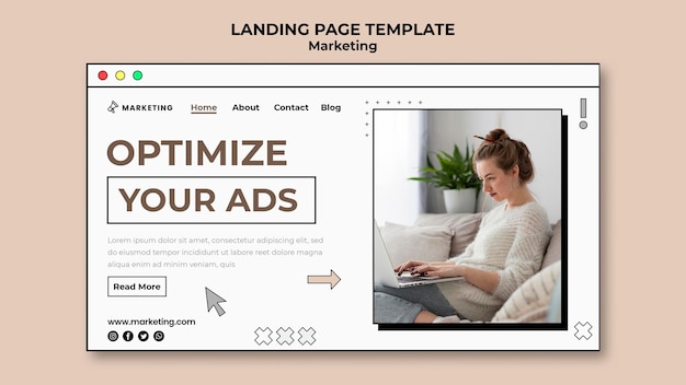 Digital marketing landing page