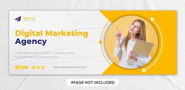Digital marketing live webinar business promotion and corporate Facebook cover template