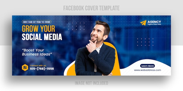 Digital marketing promotion facebook cover template