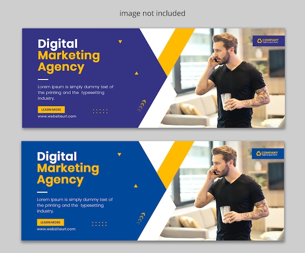 Digital marketing promotion Facebook cover template