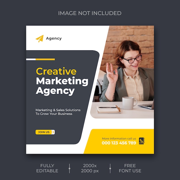 Digital marketing social media banner template