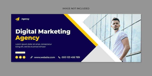 digital marketing social media facebook cover and web banner template
