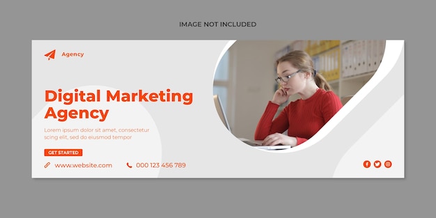 digital marketing social media facebook cover and web banner template