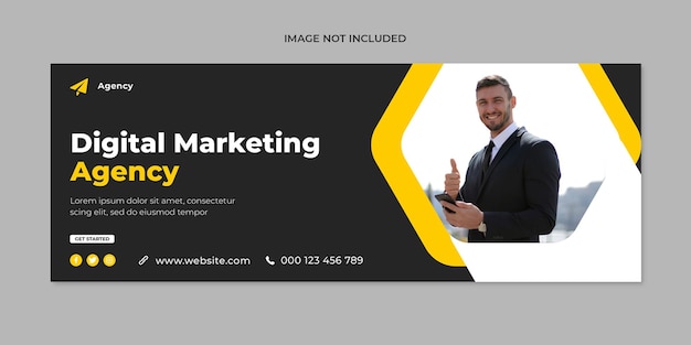 Digital marketing social media facebook cover and web banner template