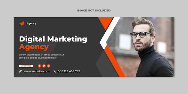 PSD digital marketing social media facebook cover and web banner template