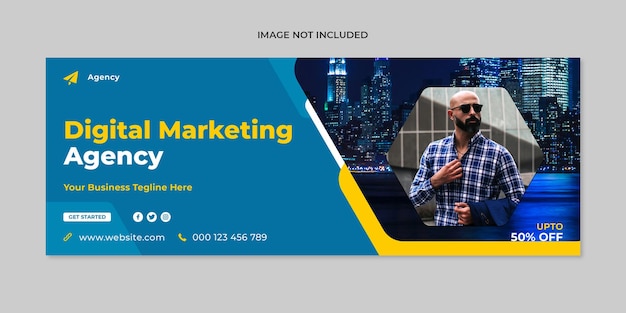 digital marketing social media facebook cover and web banner template
