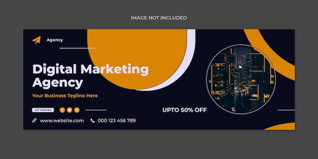 Digital marketing social media facebook cover and web banner template