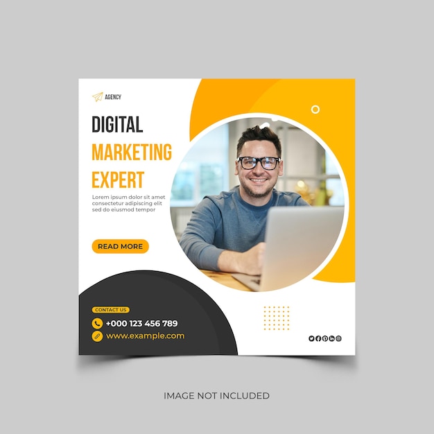 PSD digital marketing social media instagram post banner template design