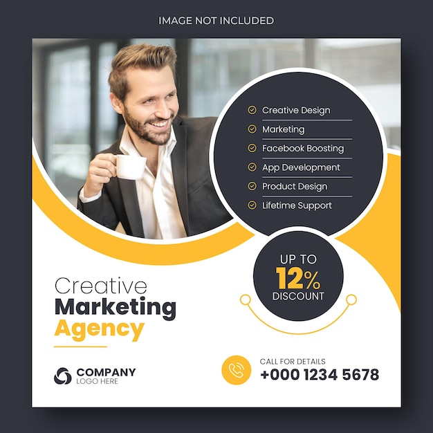 Digital marketing social media post banner template