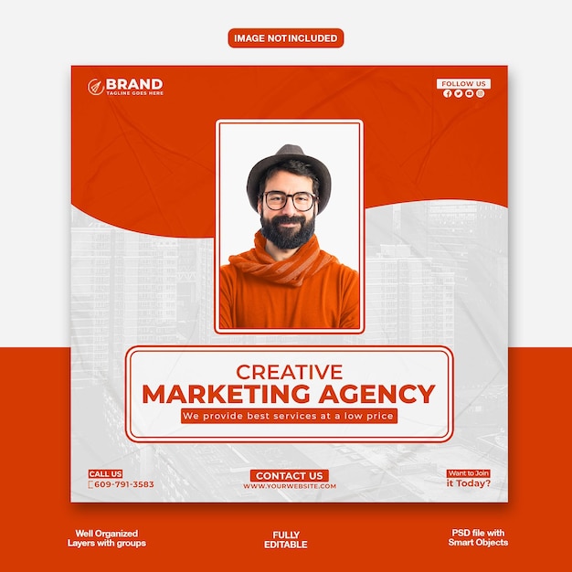 digital marketing social media post and corporate banner template