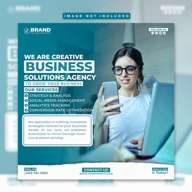 digital marketing social media post or corporate template