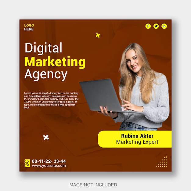 Digital marketing social media post template,instagram post template