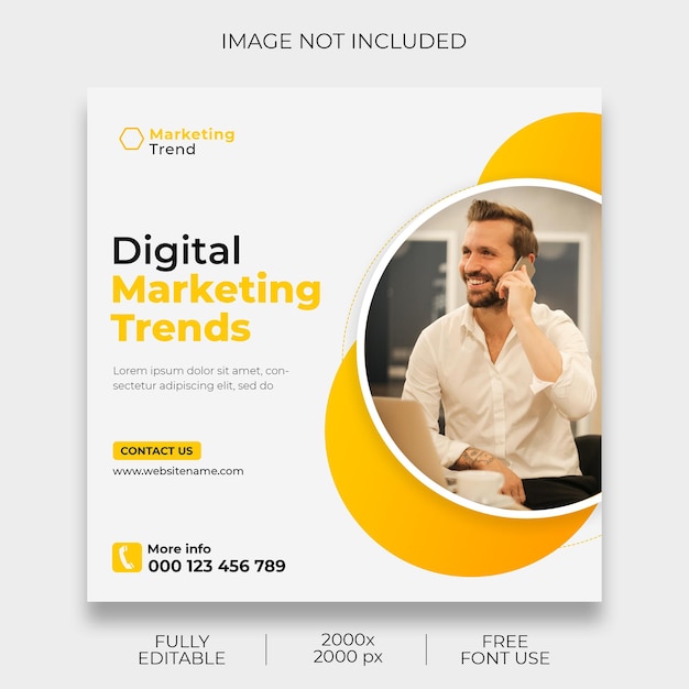 Digital marketing social media post template