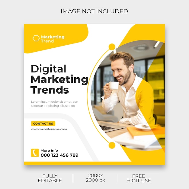 Digital marketing social media post template