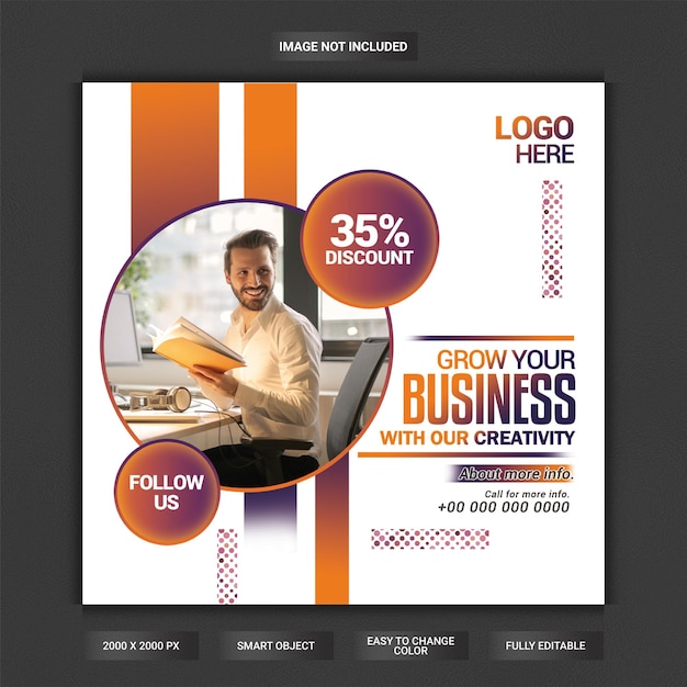 Digital marketing social media post template