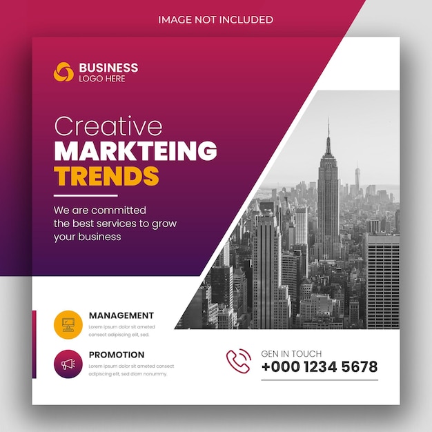 Digital marketing social media post web banner template