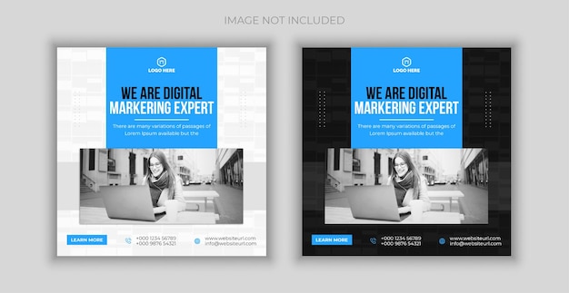 Digital marketing social media post or web banner template