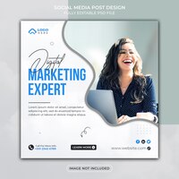 Digital marketing social media post or web banner template