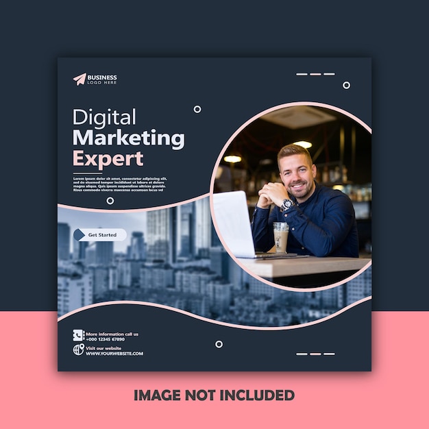 Digital marketing social media post web banner template