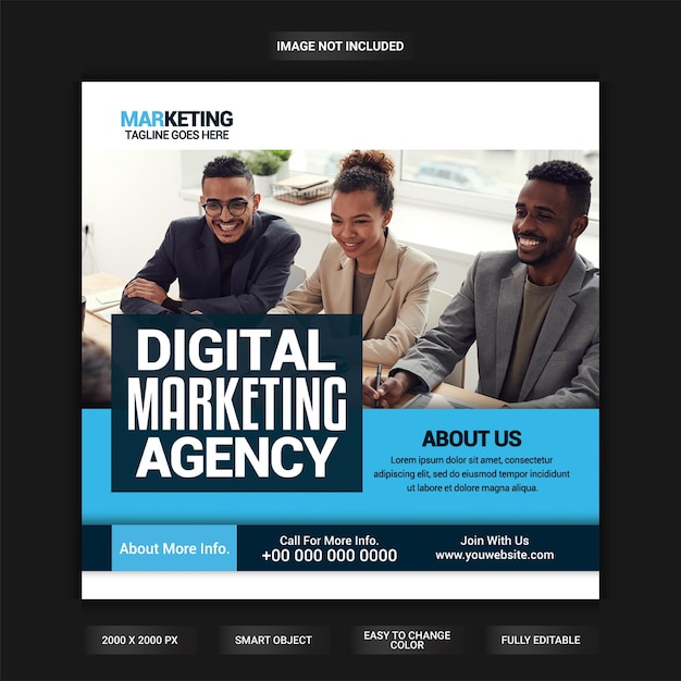 Digital marketing social media post