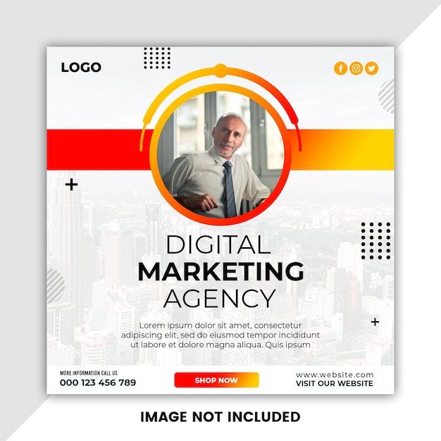 Digital marketing social media template