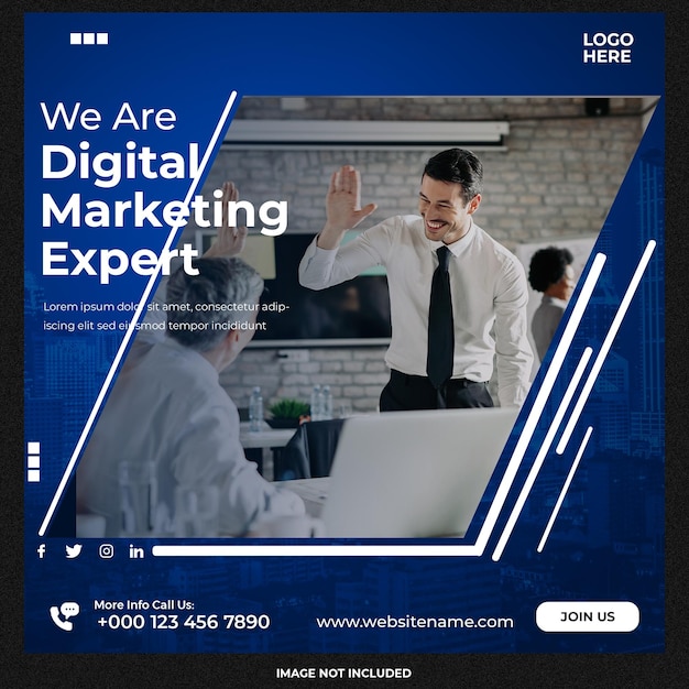 Digital marketing social media template