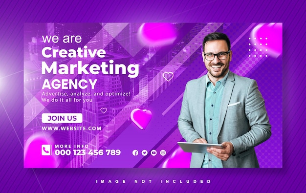 PSD digital marketing social media web banner design