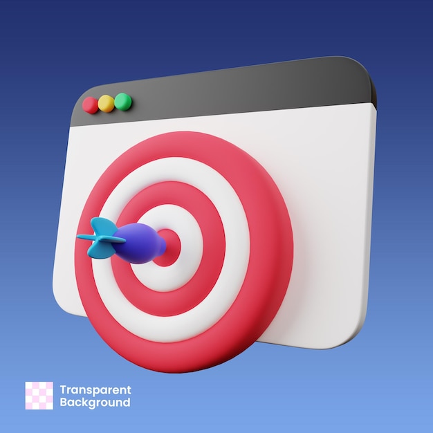 Digital Marketing Target Audience 3D Illustration