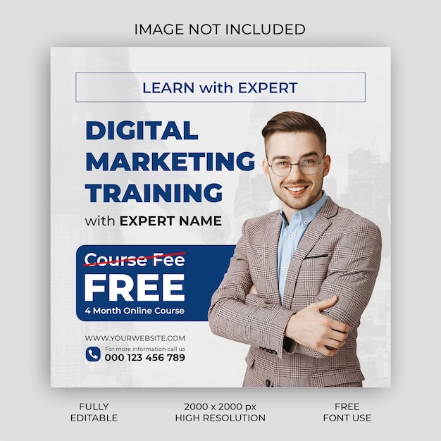 Digital marketing training service social media post