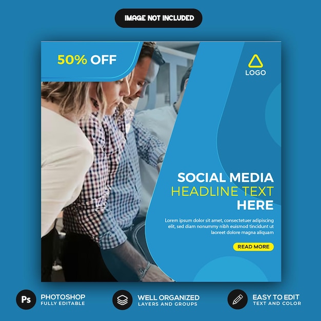 PSD digital marketing webinar and corporate social media post template sale post agency