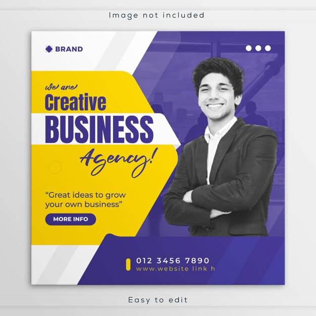 PSD digital marketing webinar instagram post template design social media corporate business banner