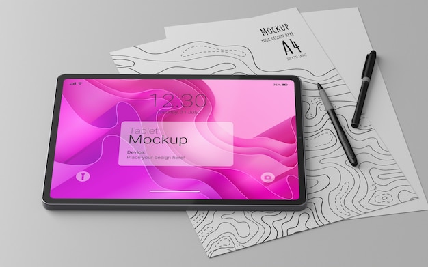 Digital mobile phone screen mockup