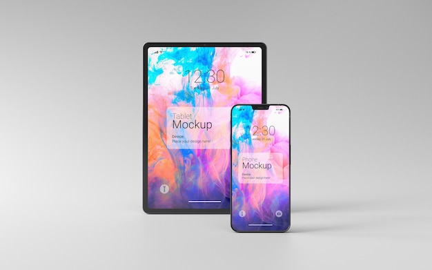 Digital mobile phone screen mockup