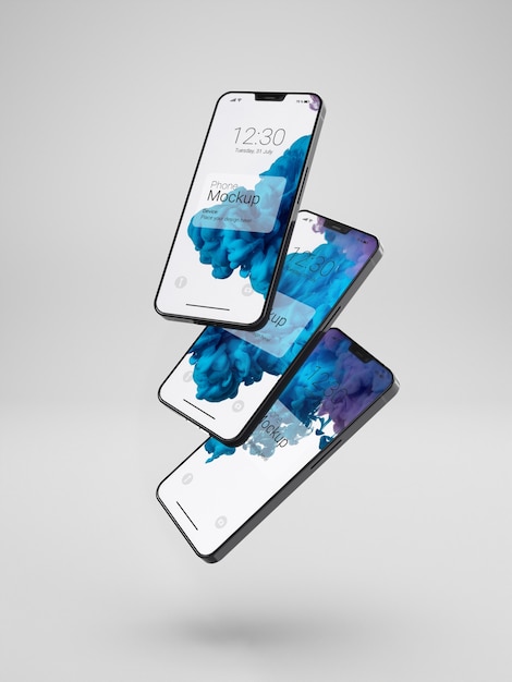 Digital mobile phone screen mockup