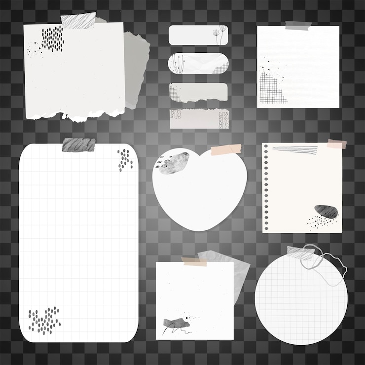 PSD デジタルノート png エレメントセット メンフィス図