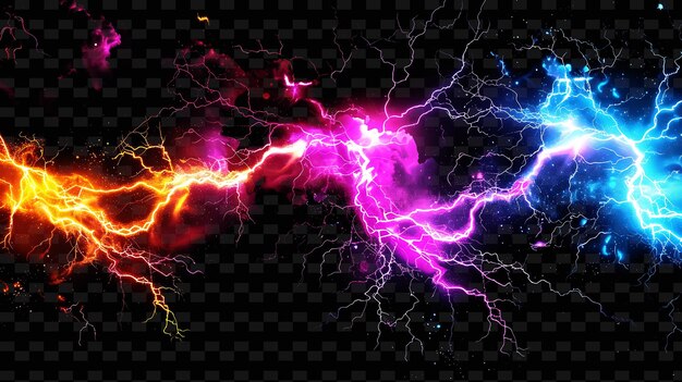 PSD a digital painting of a lightning bolt on a black background