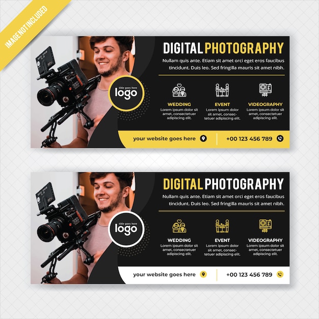 Digital photography web banner template