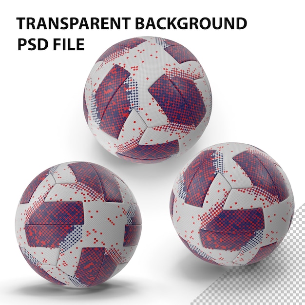 PSD pallone da calcio con motivo pixel digitale png