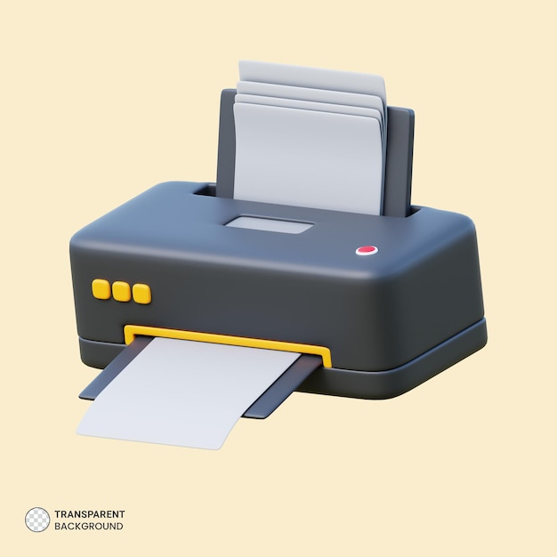 Digital Printer machine icon Isolated 3d render Illustration