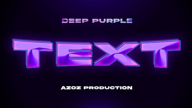 PSD digital purple text