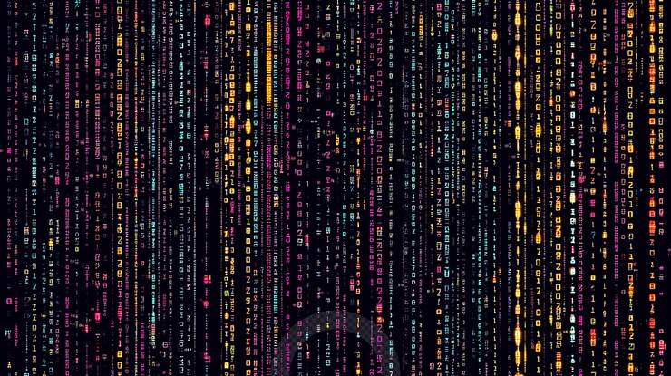 PSD digital rain matrix code