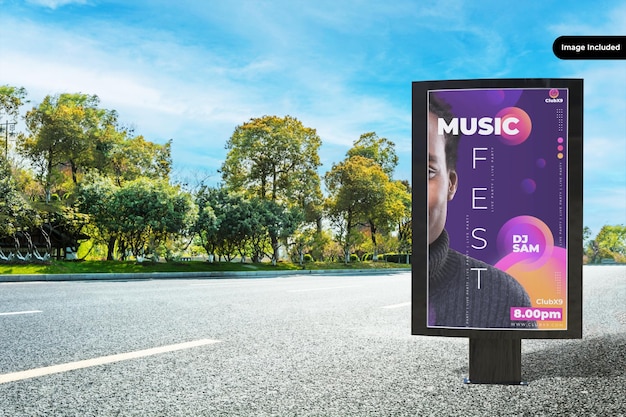 digital screen ad sign mockup