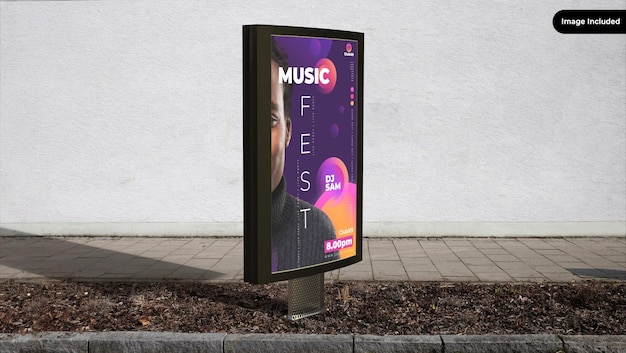 digital screen ad sign mockup