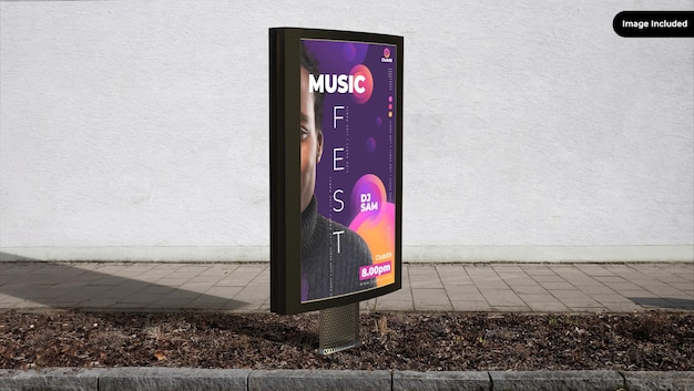 Digital screen ad sign mockup