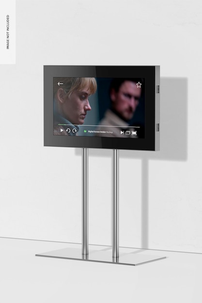 digital screen holder mockup, right view